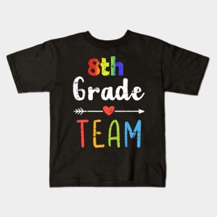 8th Grade Team Back To School Student Teacher Squad Kids T-Shirt